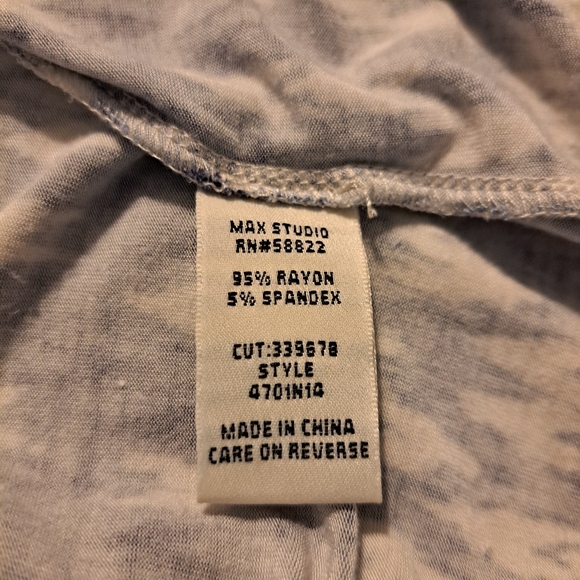 Max Studio Blue & White Stretchy Maxi Skirt - Picture 6 of 7